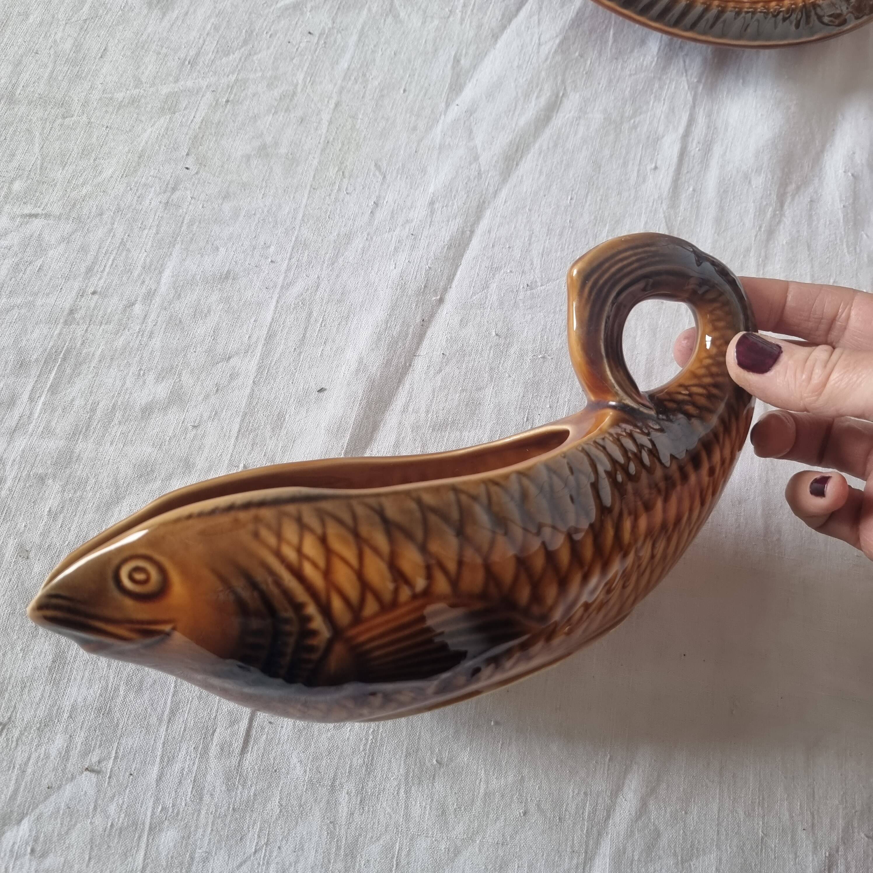 French ceramic dinnerware and plates set sarraguemines 1970s