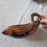 French ceramic dinnerware and plates set sarraguemines 1970s