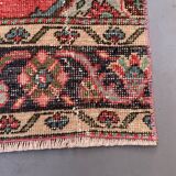 Distressed turkish runner 400x81 cm wool vintage tribal rug