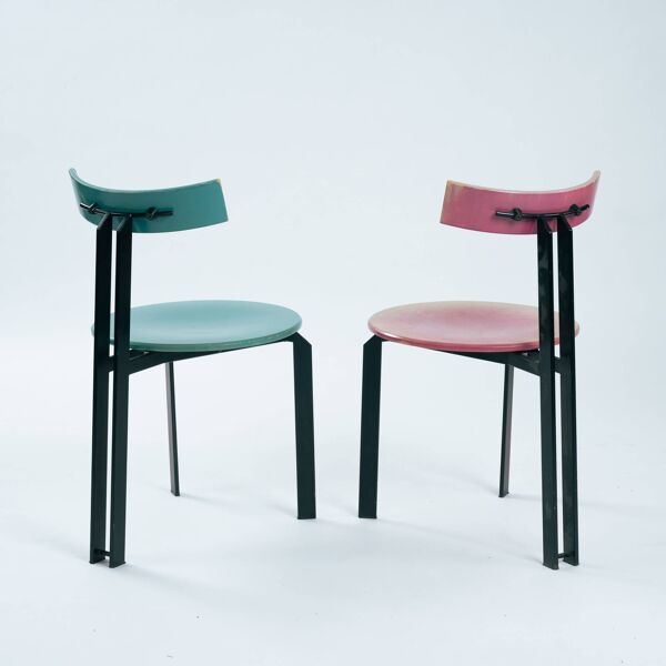 Chaise de design néo-moderne néerlandaise Harvink Zeta, ensemble de 2, années 1980