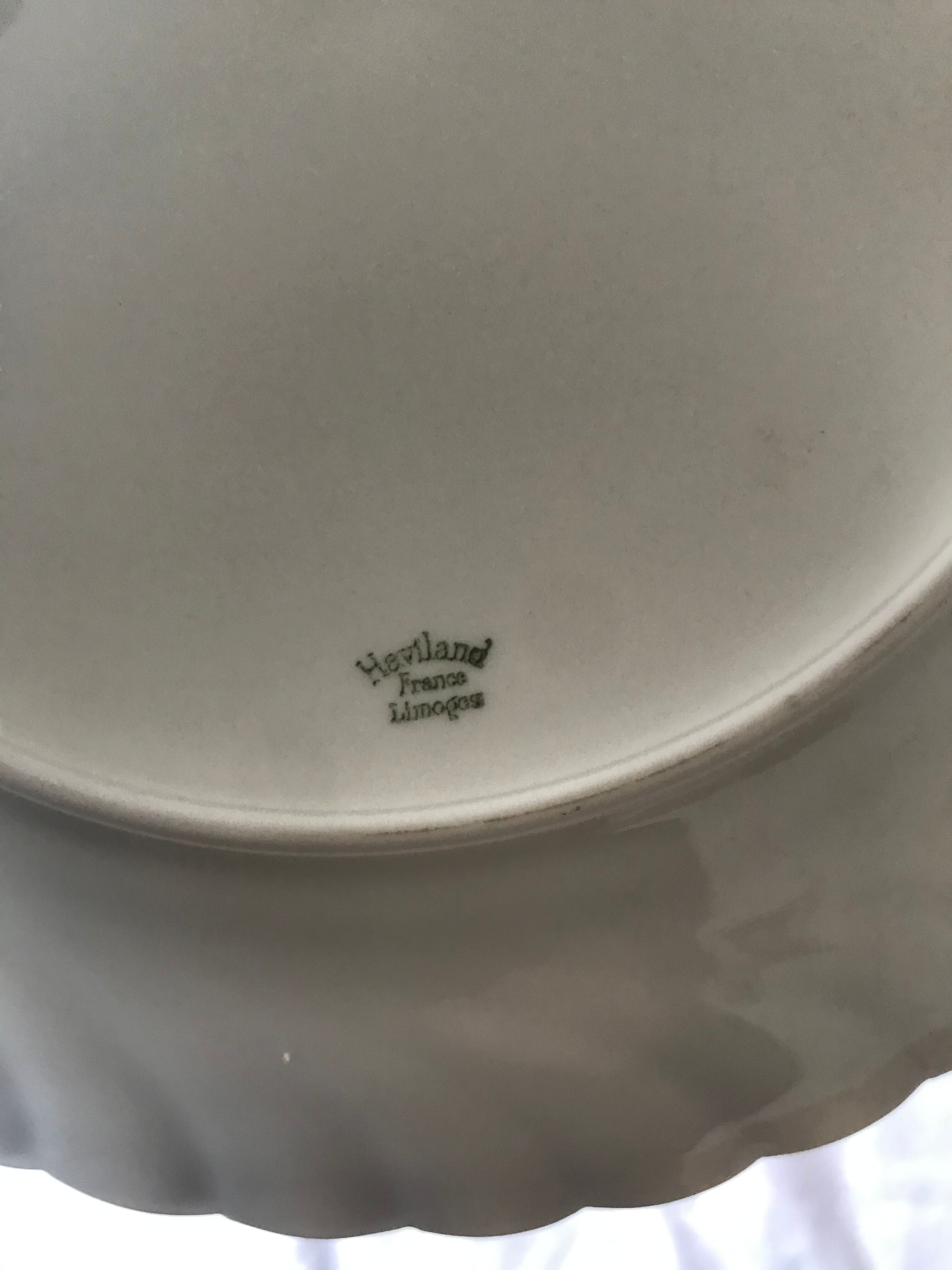 Lot of six flat plates in Haviland porcelain