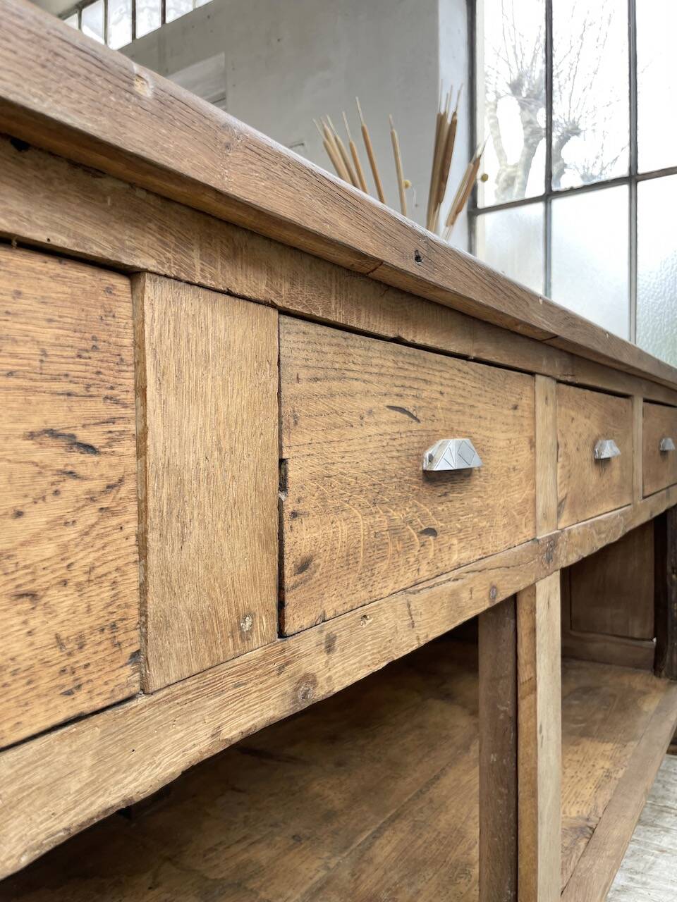 Comptoir en chêne XXL 260 cm