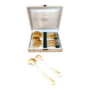 Vintage gold dessert forks and spoons