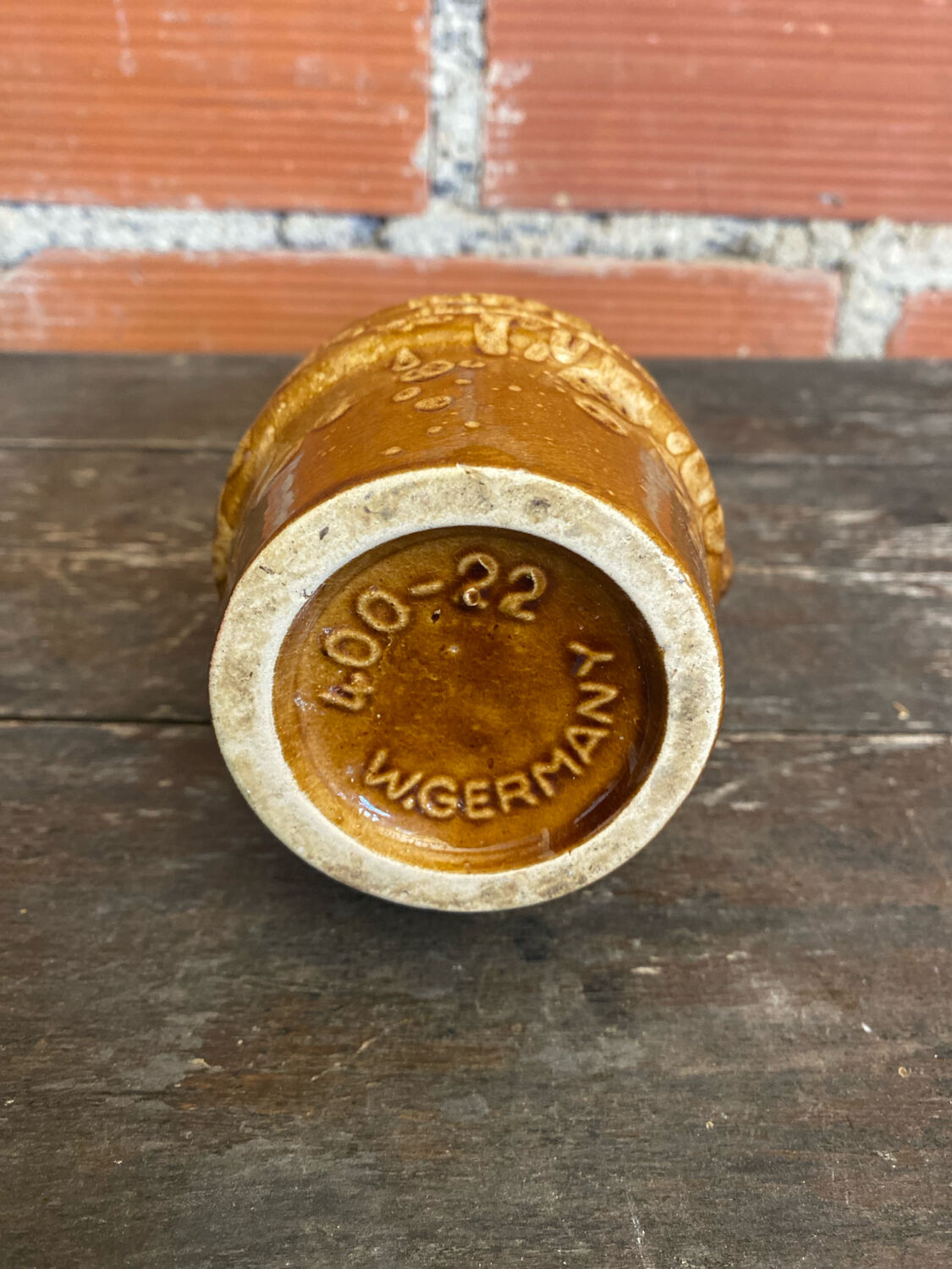 Brown ceramic vase West Germany, 1960s