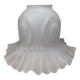 Frosted Glass Tulip Shade with Frilled Ruffles and Vintage Relief Patterns Chandelier
