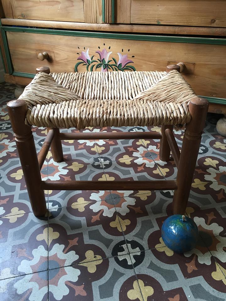 Sitting l bedded Bohemian bench.