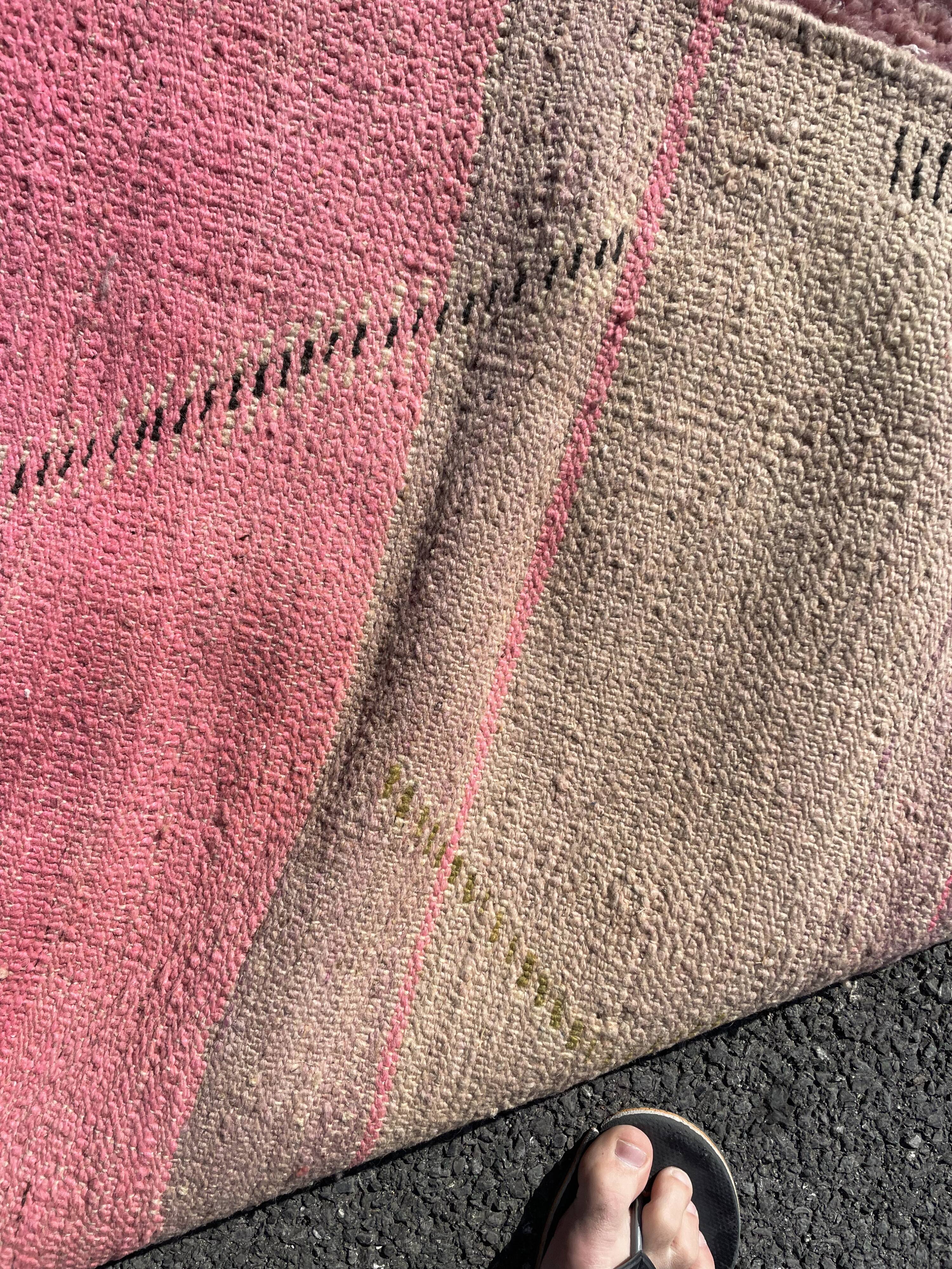 Berbere boujad pink carpet in wool