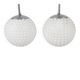 2-piece set Bubble Space Age opal glass ceiling lamps/ceiling lights by Rolf Krüger for Staff, Germany, 1970s.