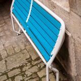 Restored 60s folding garden bench