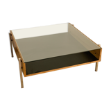 Table basse Habitat en verre et bois