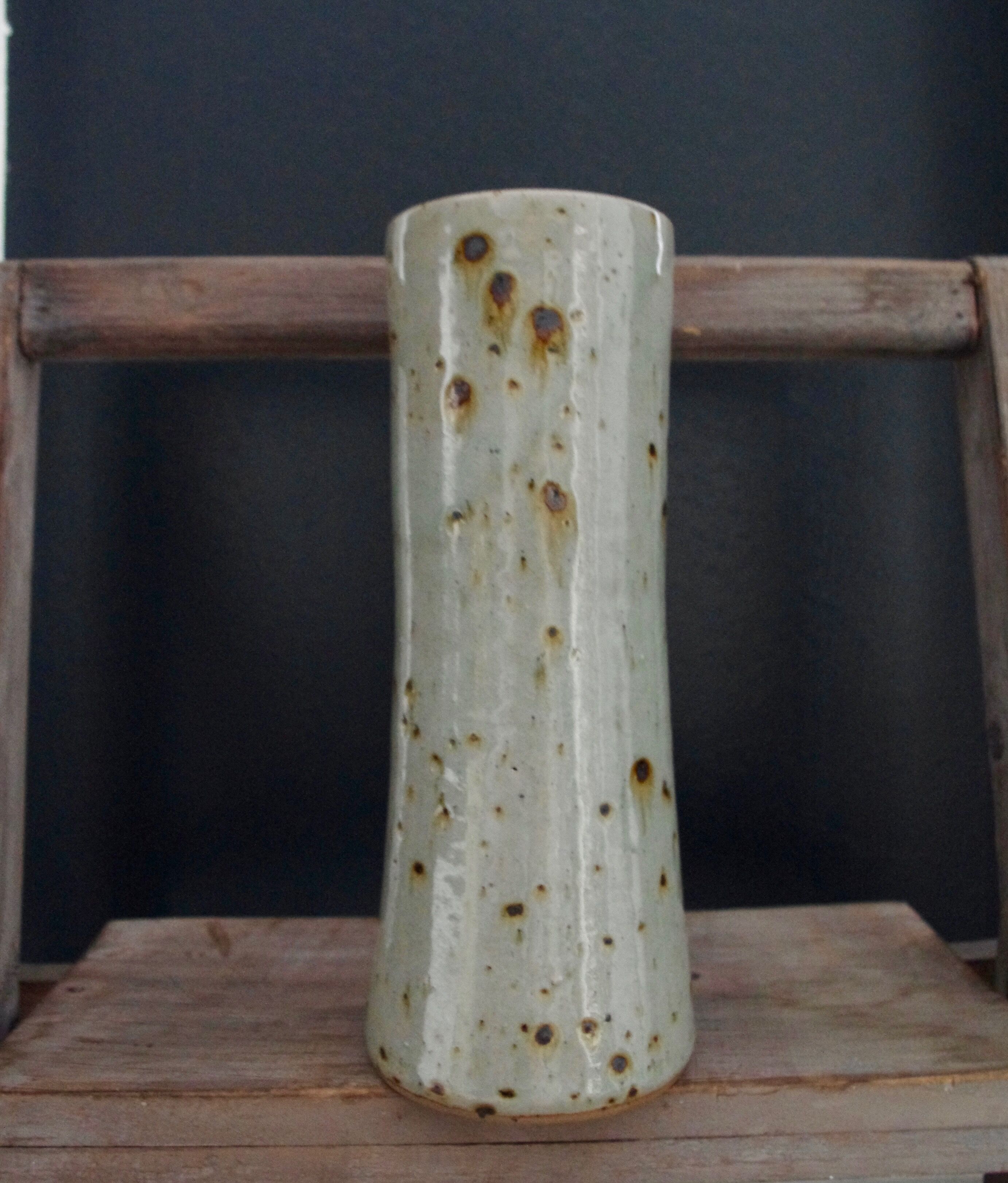 High glazed sandstone vase