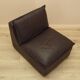 Brown leather armchair, Italian design, 1960s, production: Italy