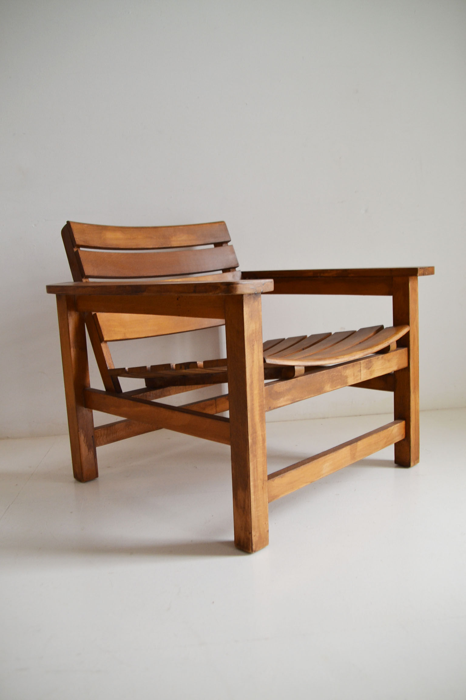 Massive wooden chair 1970