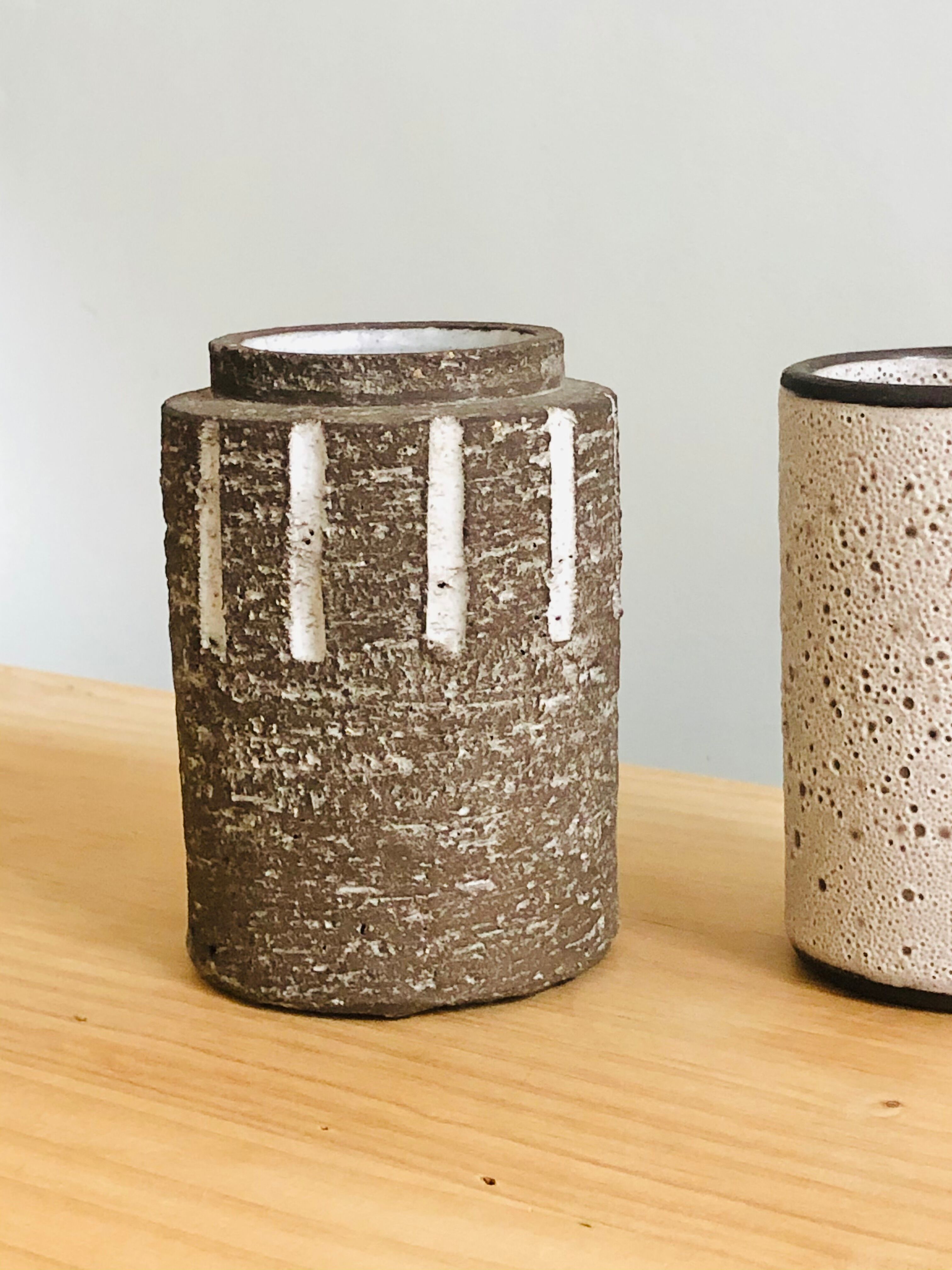 Duo of ceramic vases