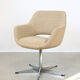 Mid-century beige fabric swivel chair from stol