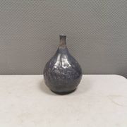 Pauline Toynbee vase, Textured Blue Crystal Glaze Organic Shape, 1980s