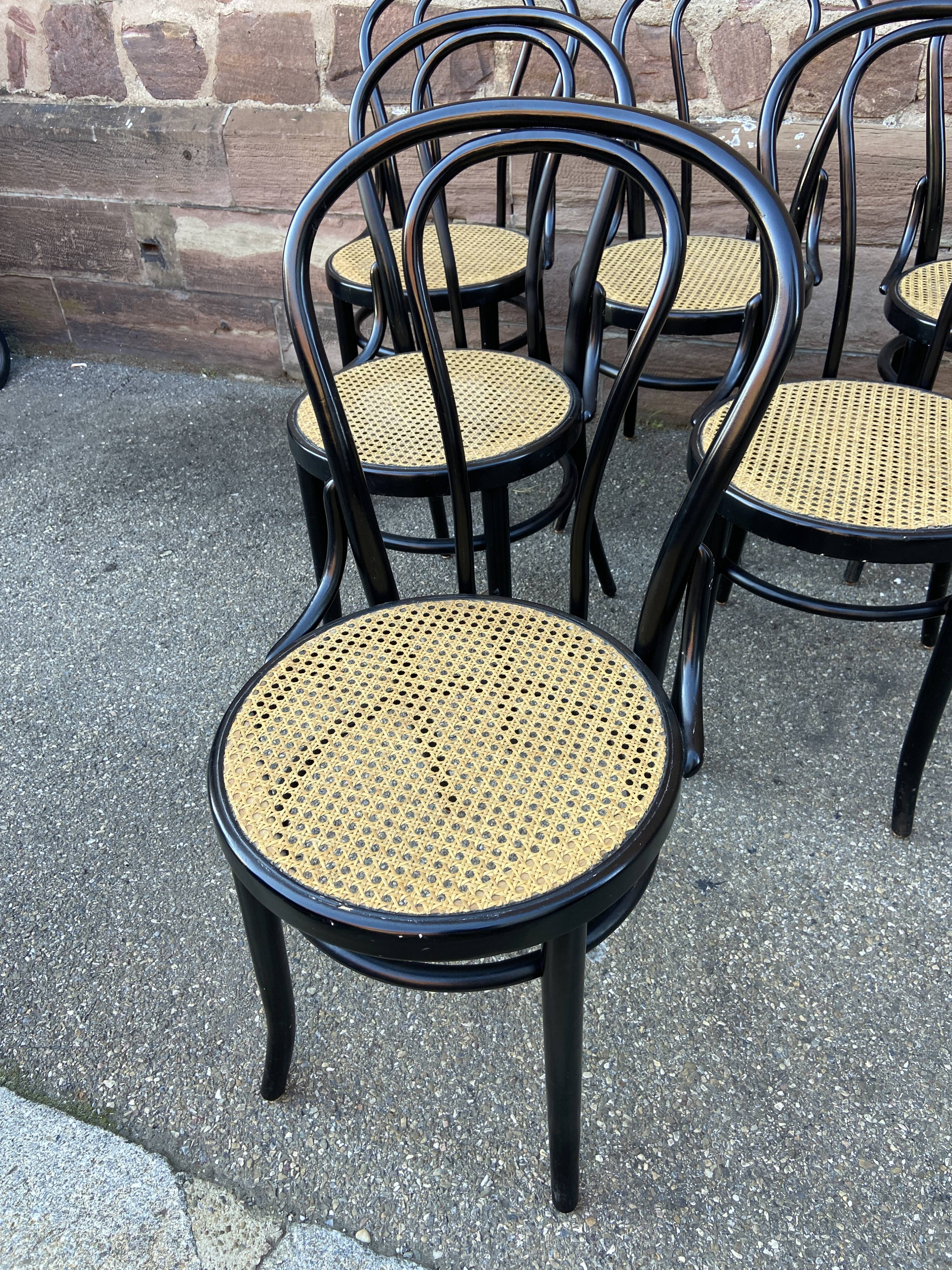 6 bentwood bistro chairs Fischel Thonet Style Nr 1980s
