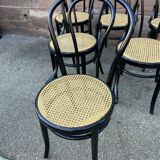 6 chaises bistrot bois courbé Style Fischel Thonet Nr  1980s