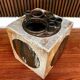 Brutalist ceramic art cube vase by Annette Merkenthaler, Germany 1960s