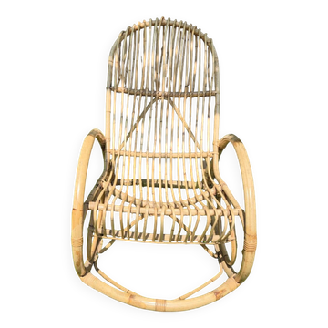 Vintage rattan rocking chair