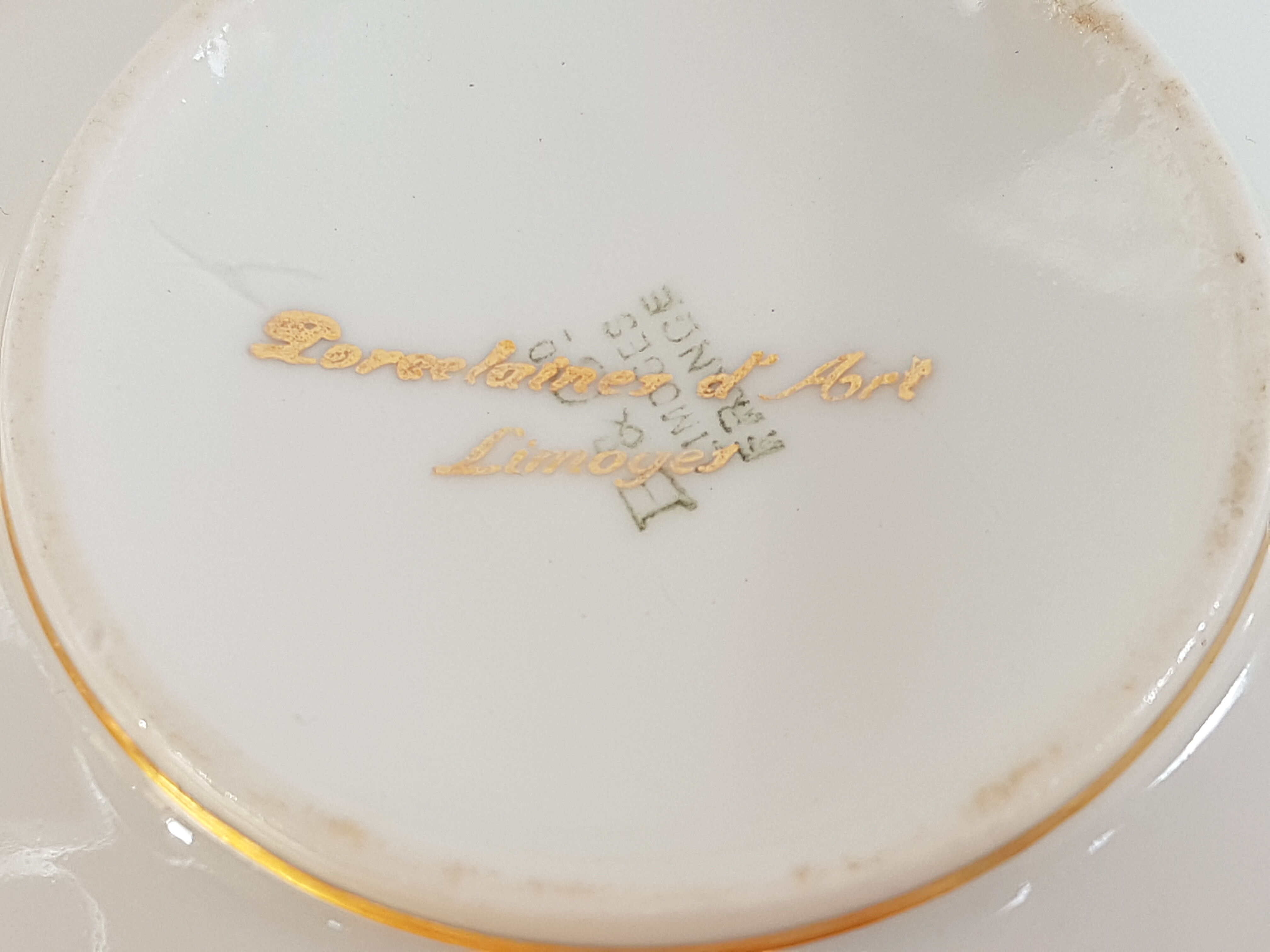 Art of Limoges Bernardeaud Very beautiful Old porcelain cups patterns flowers