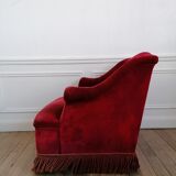 Red velvet armchair 40 years