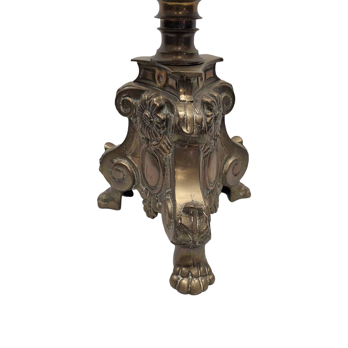 Large Baroque Style Brass Altar Candlestick