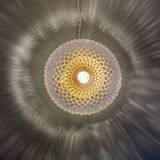 Vintage glass globe wall or ceiling light with diamond point.