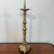 Pair of Large Brass Altar Candlesticks with Baluster Shaft and Tripod Base