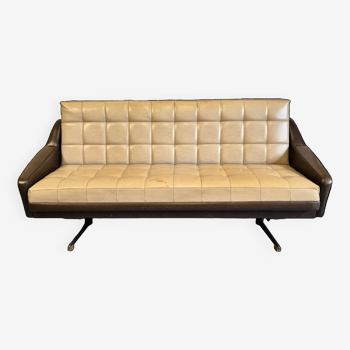Leatherette sofa bed