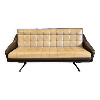 Leatherette sofa bed