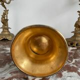 Antique, Gallia vase, Art Nouveau, French goldsmith Christofle, stamped, décor 4780, gilded