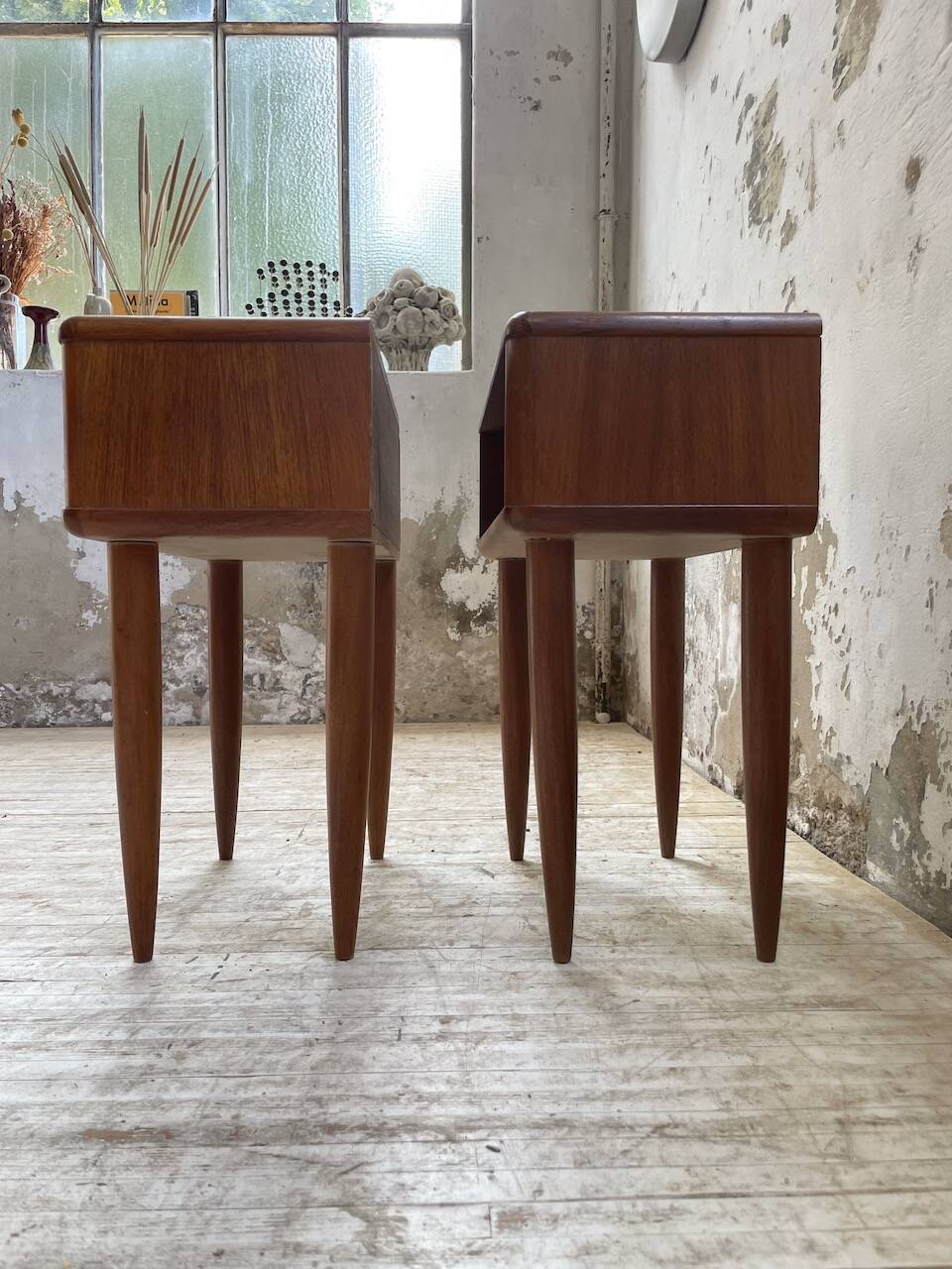 Paire de chevet scandinave en teck