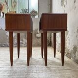 Pair of Scandinavian teak bedside tables