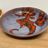 Set of 2 Seahorse plates by Monique Brunner in Vence