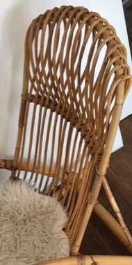Vintage rocking-chair rattan