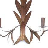 Paire d'appliques " feuilles " en laiton, années 70
