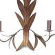 Pair of brass “leaf” wall lights, 1970s
