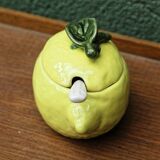 Slush mustard pot, lemon shape