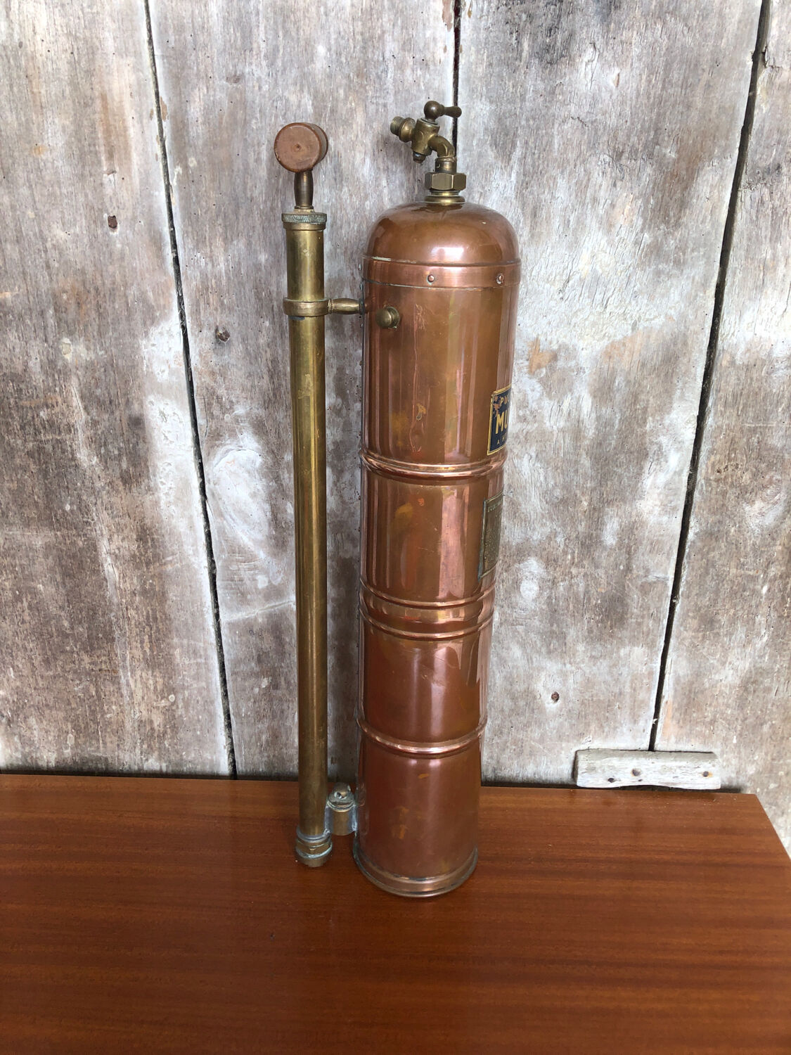 Old High Pressure Sprayer MURATORI Copper & Brass Vintage