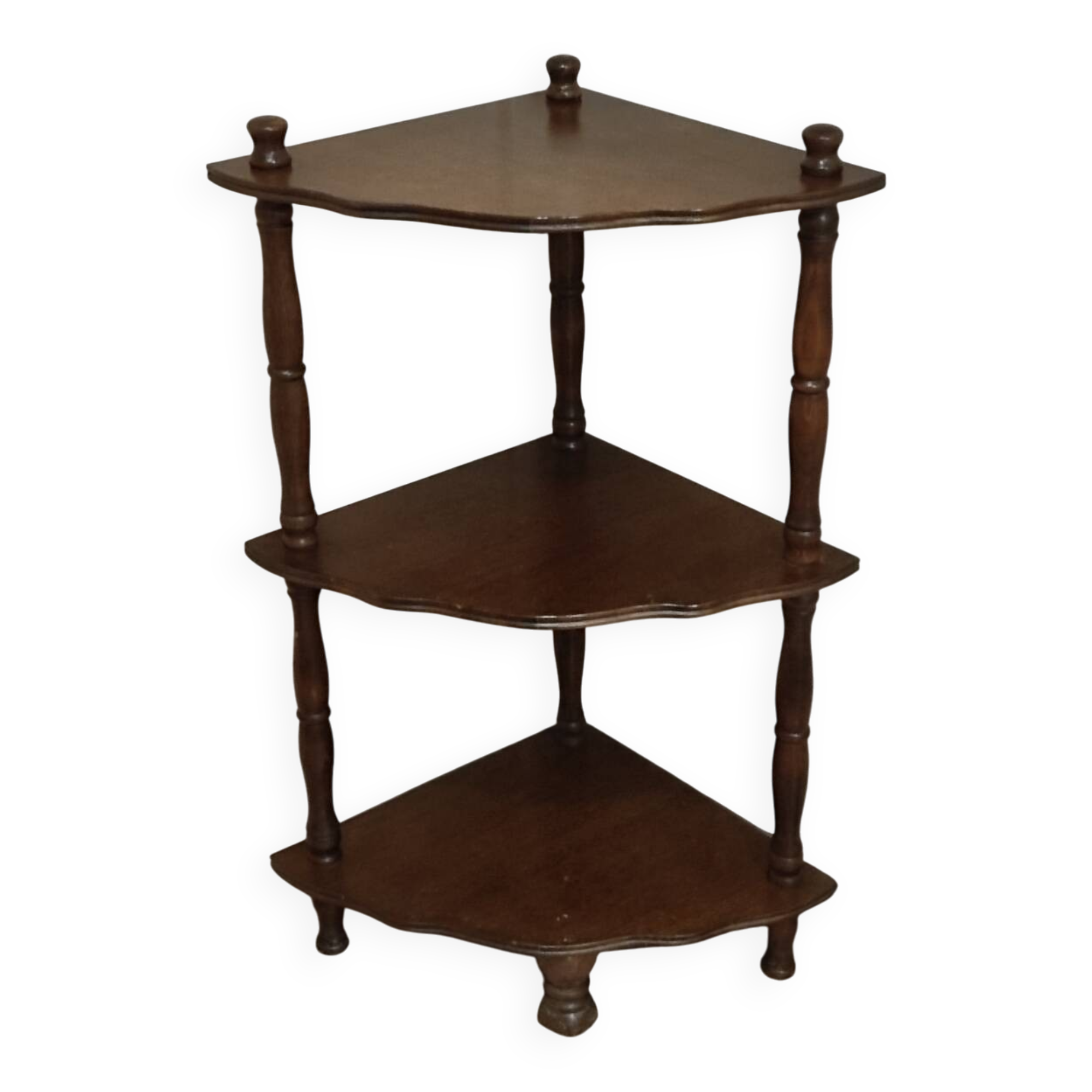 Vintage 3-Tier Corner Shelf