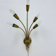 Mid-century brass wall light sconce, 1950s
