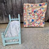 Set including bed, wardrobe and 5 doll clothes