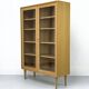 Mid Century Display Case in light oak by WK Möbel, 1970s