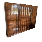 Armoire en noyer Art Déco, Europe centrale, années 1930