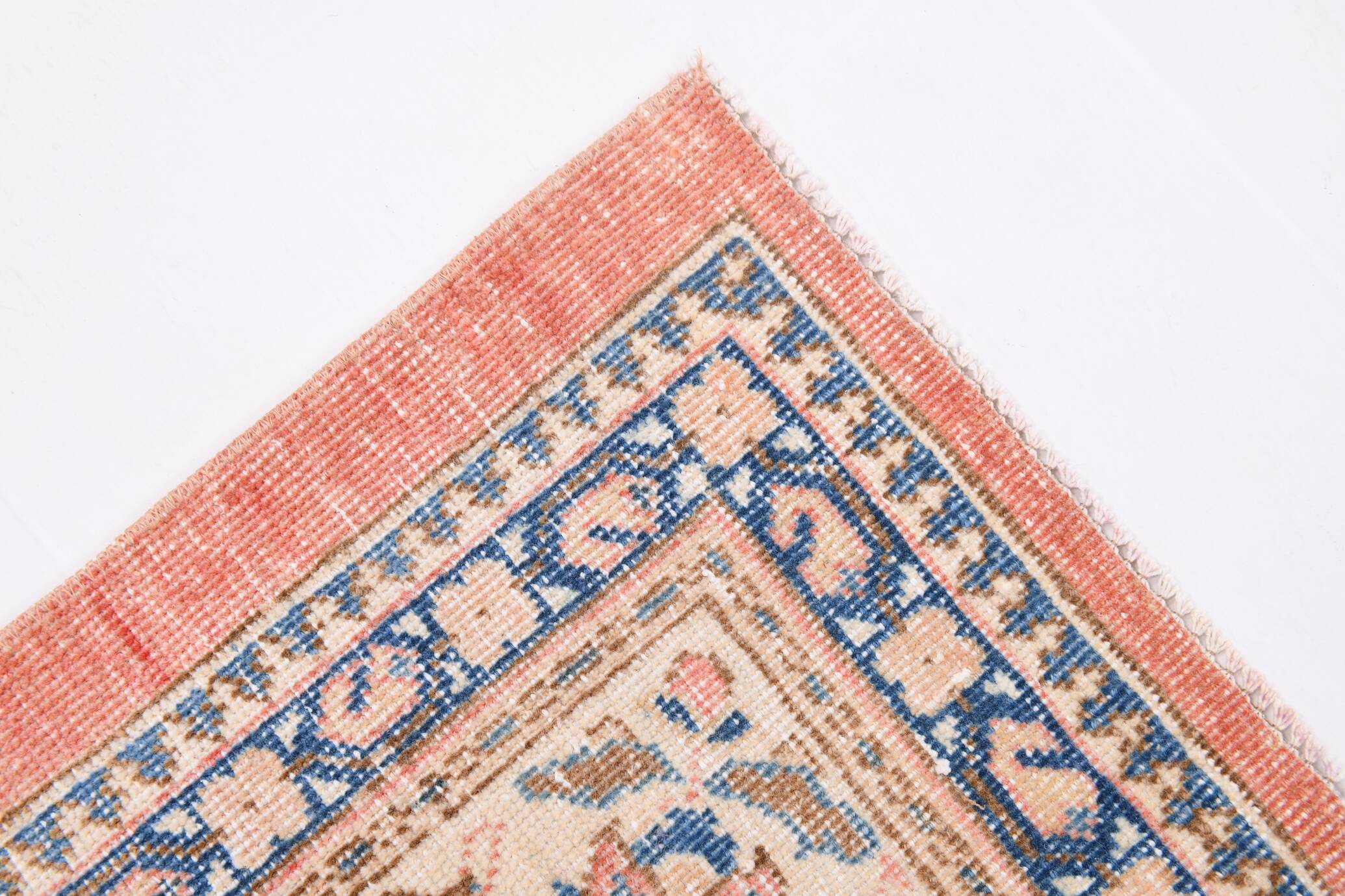 Tapis persan classique rose et bleu 9x12, 280x382 cm
