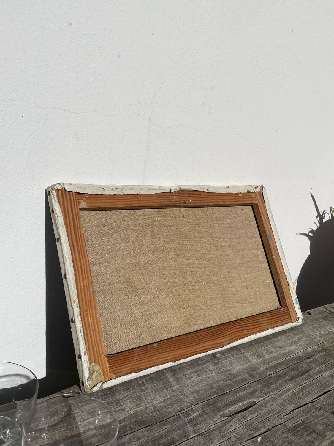 Old painting of a forest landscape in Les Landes