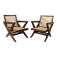 Lot de 2 fauteuils lounge Pierre Jeanneret PJ-SI-45-A X-Leg