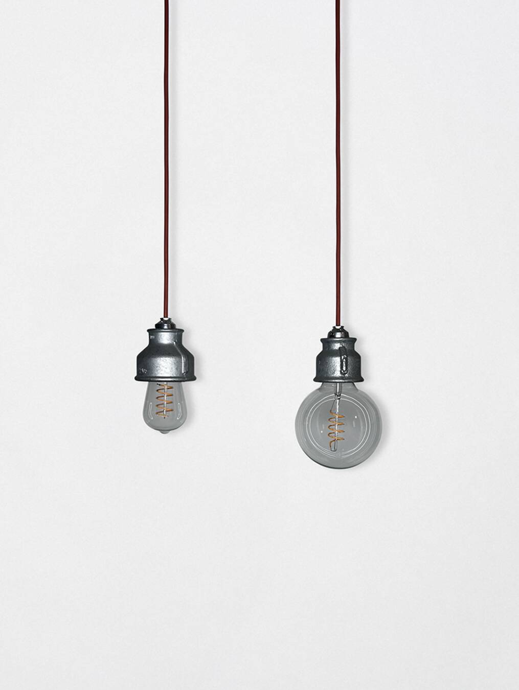 Pair of industrial pendant lights