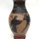Reproduction of a Greek Attic-style black-figure vase depicting warriors